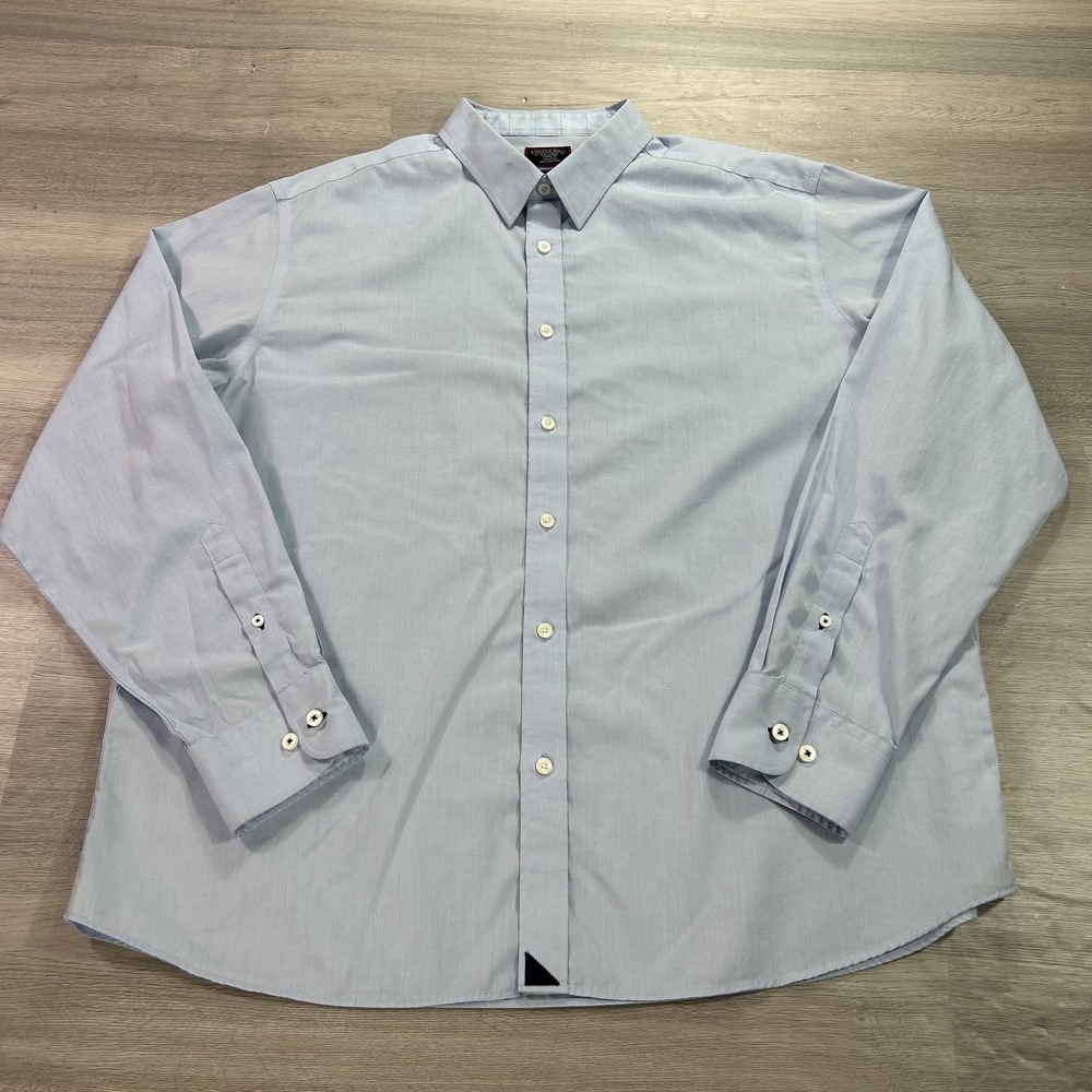 UNTUCKit‎ Shirt Mens 2XL Blue Yount Ridge Wrinkle Free Cotton Long Sleeve